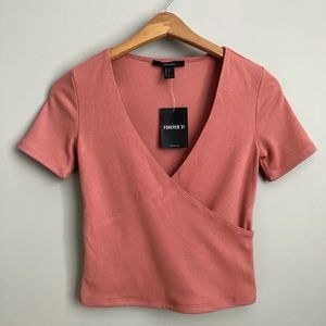 Forever 21 cropped wrap top